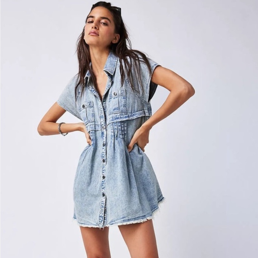 Ronnie denim Free People dress